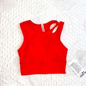 Lululemon cropped tank Size 4 Coral color